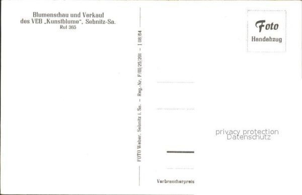 Sebnitz Blumenschau VEB Kunstblume – Bild 2