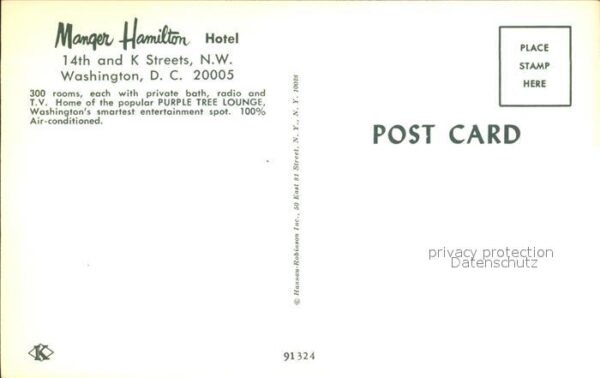 Washington DC Manger Hamilton Hotel – Bild 2