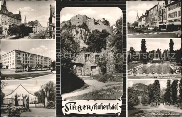 Singen Hohentwiel Burgruine Freibad Strassenpartien