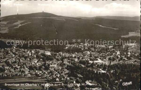 Braunlage Fliegeraufnahme mit Brocken
