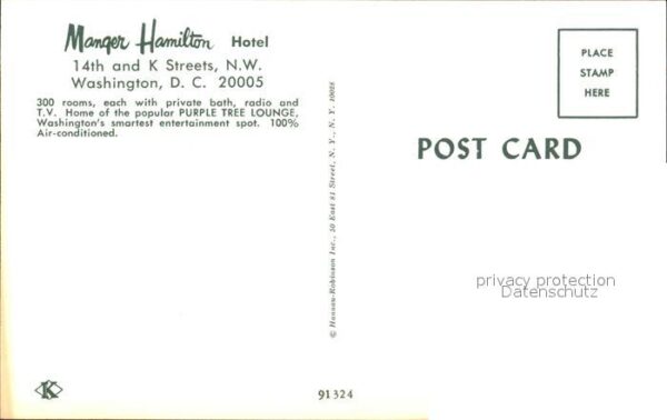Washington DC Manger Hamilton Hotel – Bild 2