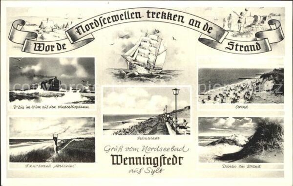 Wenningstedt Sylt Hindenburgdamm Strand  Promenade