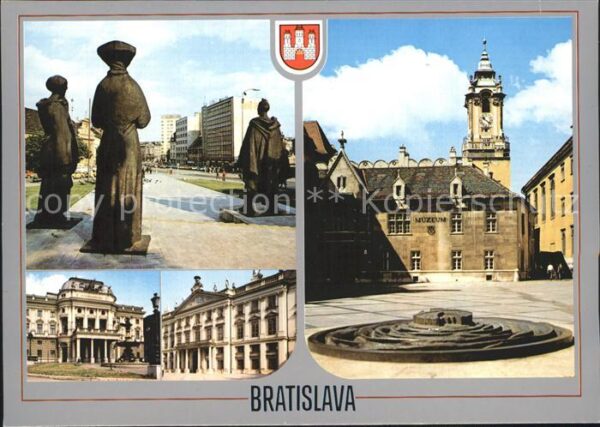 Bratislava Pressburg Pozsony Altstadt und Hochhäuser