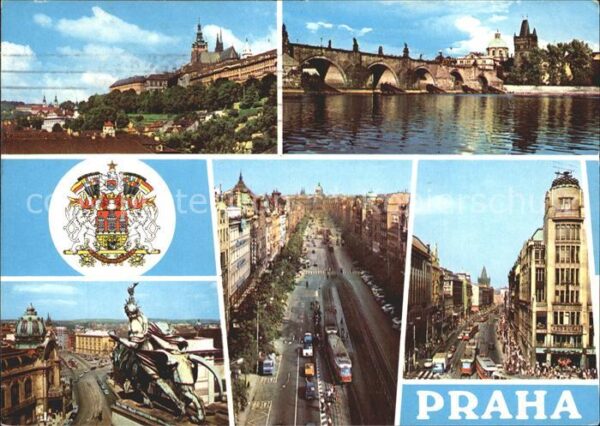 Praha Prahy Prague Brücke Strassenpartien