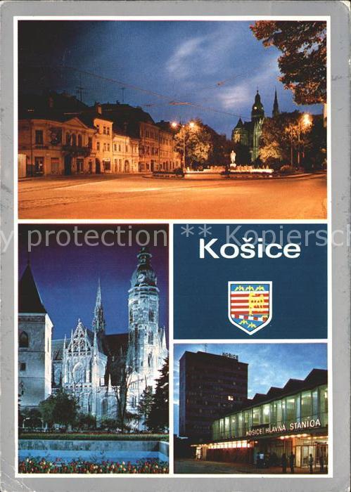 Kassa Kosice Kaschau Slovakia Kirchenpartien bei Nacht