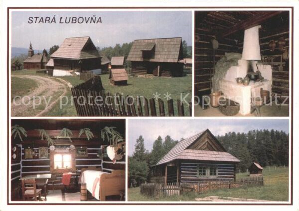 Stara Lubovna Altes Dorf Blockhäusr