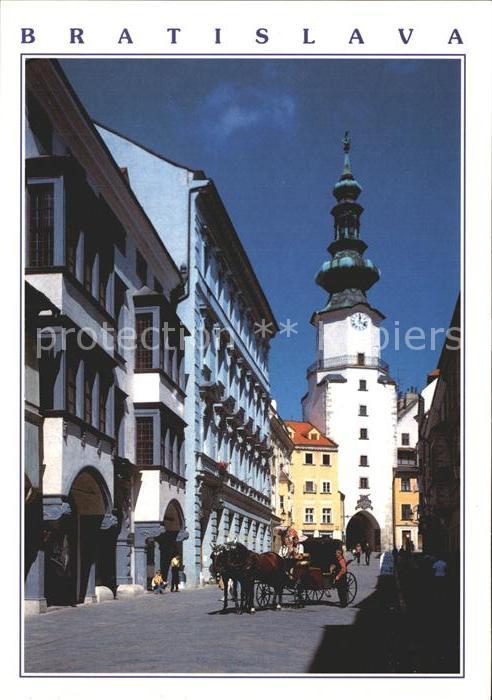 Bratislava Pressburg Pozsony Michaeler Turm mit Pferdekutsche