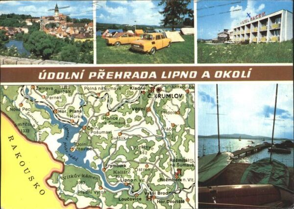 Cesky Krumlov Lipno Camping Hafen Landkarte