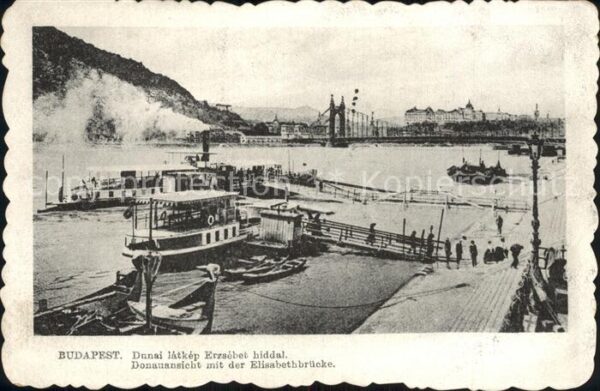 Budapest Donau mit Elisabethbrücke