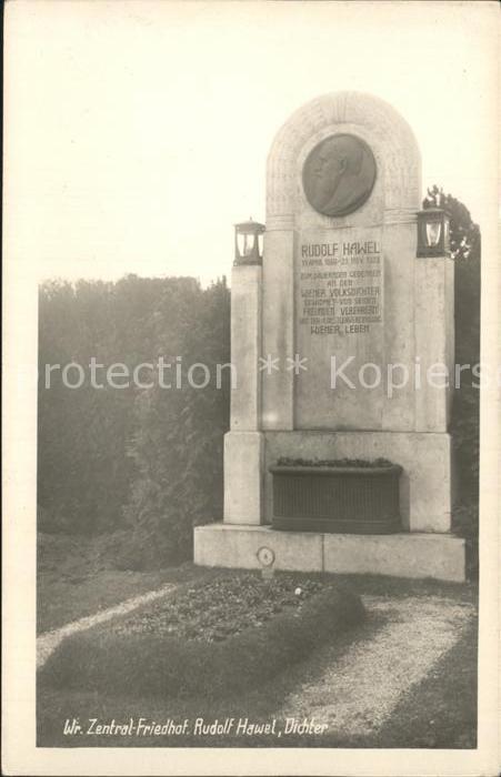 Wien Zentral-Friedhof Grab des Rudolf Hawel