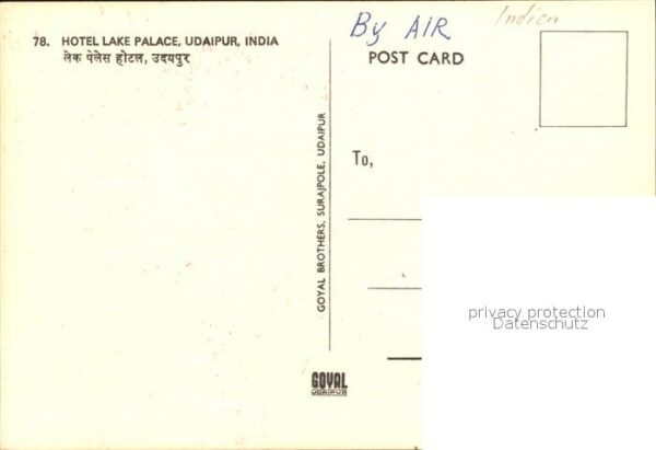 Udaipur Rajasthan Hotel Lake Palace – Bild 2