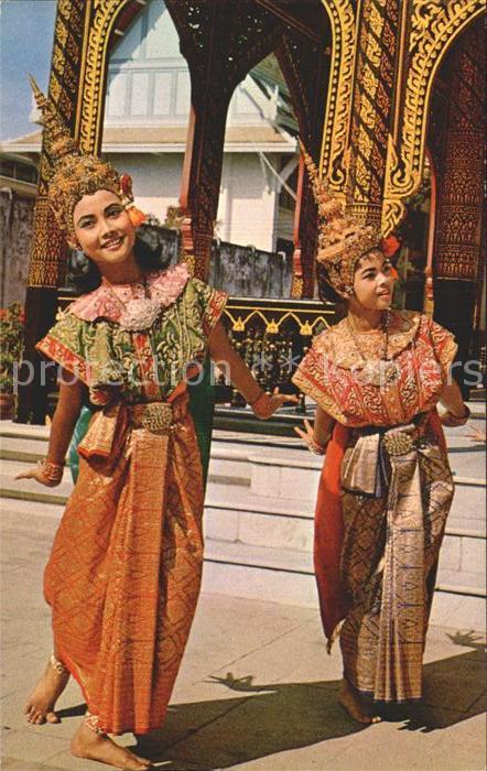 Bangkok Richly Dressed Thai Actors Tänzerinnen