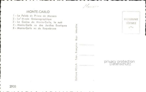 Monte-Carlo Palaid du Prince de Monaco Casino vu de – Bild 2