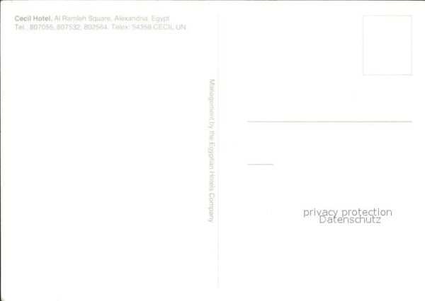 Alexandria Alexandrie Aegypten Cecil Hotel – Bild 2