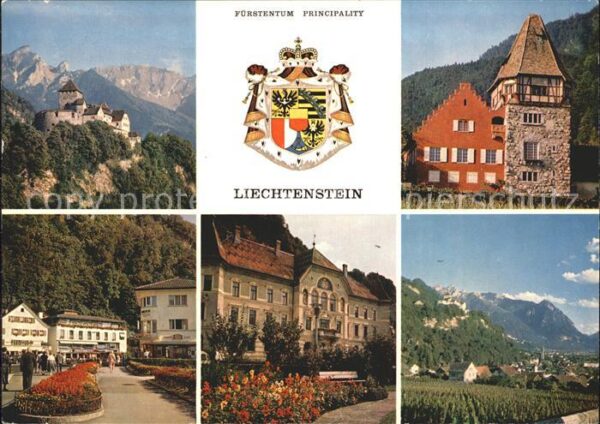 Liechtenstein  Fürstentum Schloss Vaduz Rotes Haus