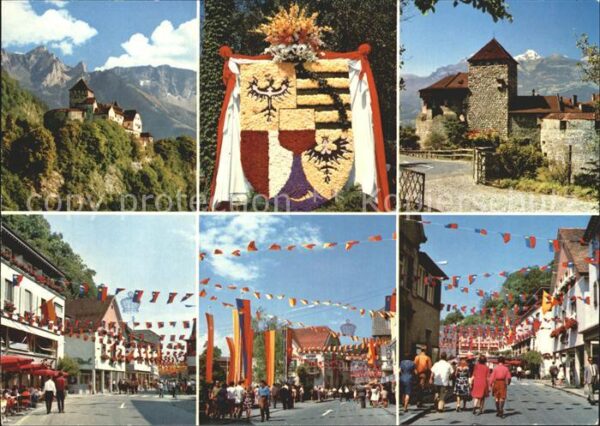 Vaduz Fürstentum Schloss Vaduz Strassenpartie