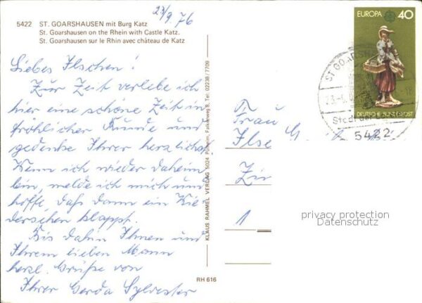 St Goarshausen mit Burg Katz – Bild 2
