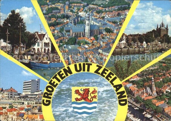 Zeeland Niederlande Fliegeraufnahme Hafen Strand