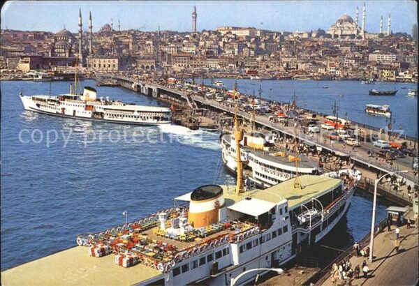 Istanbul Constantinopel Galata Bridge Mosque