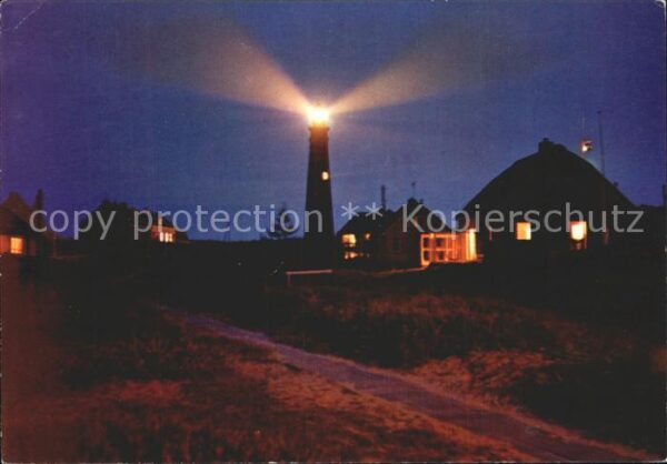 Schiermonnikoog Leuchtturm bei Nacht