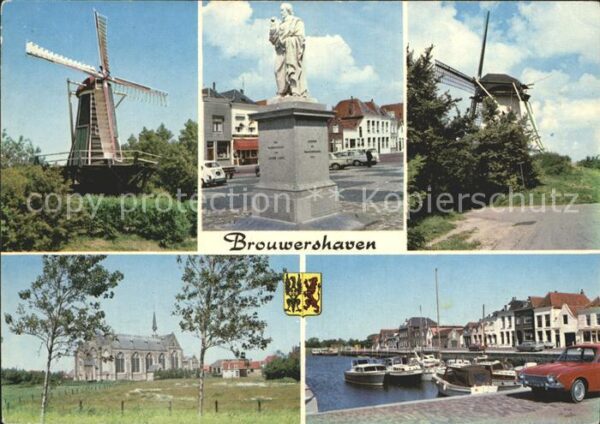Brouwershaven Mühle Denkmal Hafen