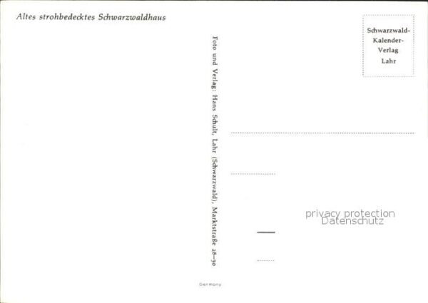 Lahr Schwarzwald altes strohbedeckte Haus – Bild 2
