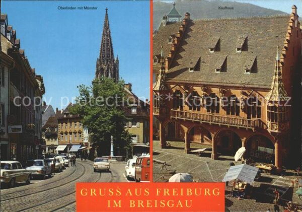 Freiburg Breisgau Oberlinden mit Münster Kaufhaus