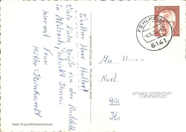 Bensheim Bergstrasse Rathaus Krankenhaus Schloß-Schönberg Ki – Bild 2
