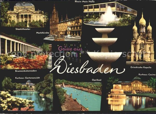 Wiesbaden Griechische Kapelel Kurhaus-Casino Rhei