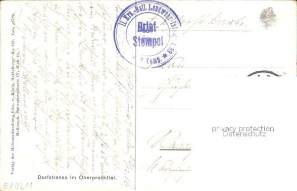 Hoffmann Heinrich Dorfstrasse im Oberprechttal Stempel II – Bild 2
