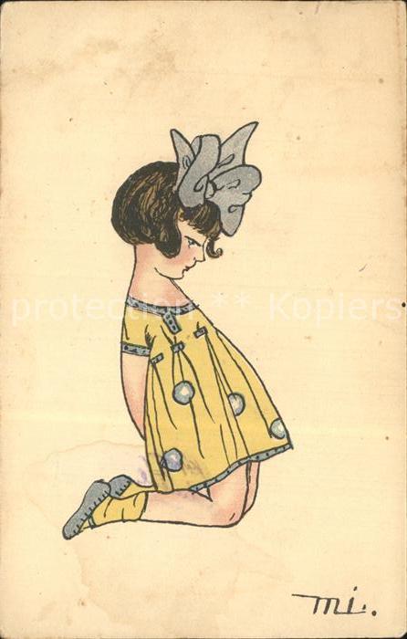 Kinder Child Enfants Mädchen Kleid Haarschleife Künstlerkart