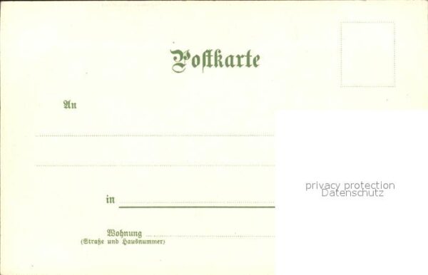Monatskarte Mai Herz Wald Blumen Litho – Bild 2