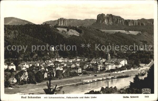 Foto Seidel M. Schmilka Nr. 265 Bad Schandau Schrammsteine Falkenst