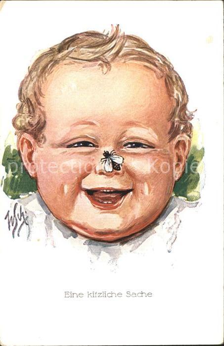 Baby Nursery Bebe Fliege Nase Eine kitzliche Sache Künstl