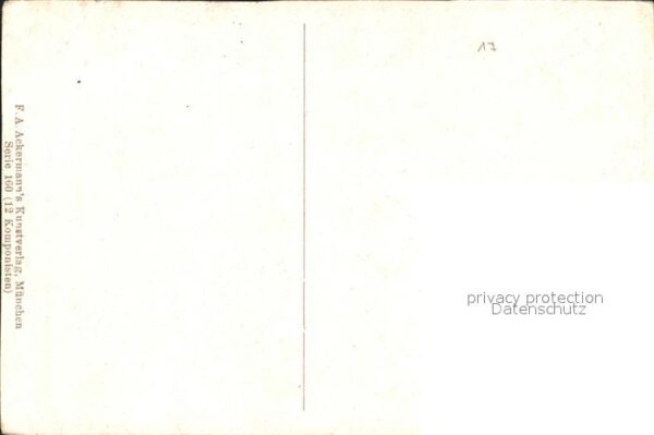 Verlag Ackermann Kuenstlerpostkarte Nr. 1906 H. Best Robert Schumann Komponist – Bild 2
