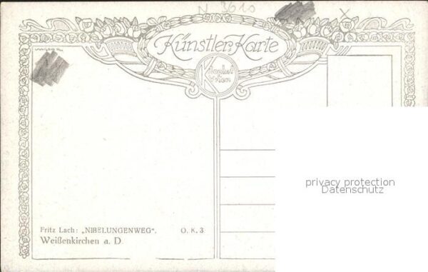 Kuenstlerkarte Fritz Lach Nibelungenweg Weissenkirchen – Bild 2