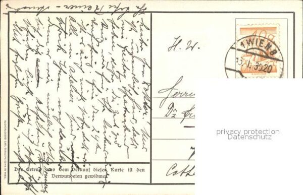 Kuenstlerkarte M. Arnsburg Krieg in der Dorfstadt Wien – Bild 2