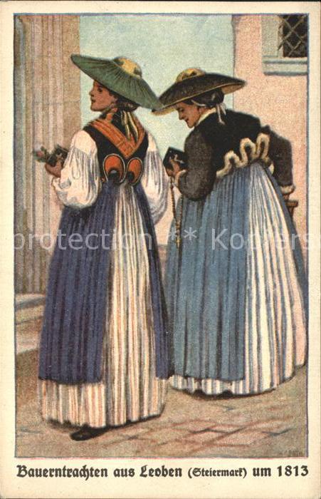 Trachten Oesterreich Bauerntrachten Leoben Steiermark 1813