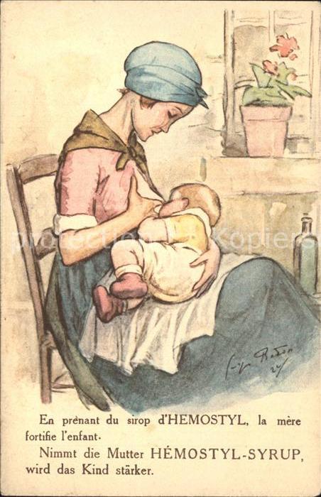 Baby Nursery Bebe Mutter Werbung Hemostyl-Sirup
