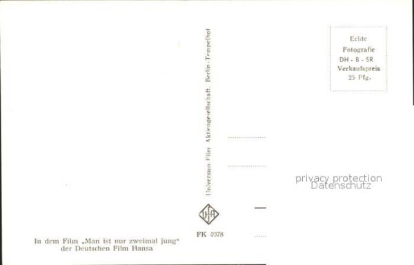 Schauspieler Winnie Markus Autogramm – Bild 2