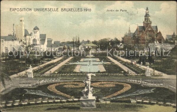 Exposition Universelle Bruxelles 1910 Jardin de Paris