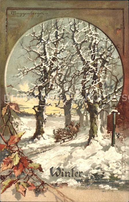 Jahreszeiten Winter Künstlerkarte Thomas Guggenberge