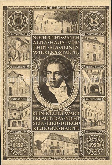 Beethoven Heiligenstadt Mödling Nussdorf Baden