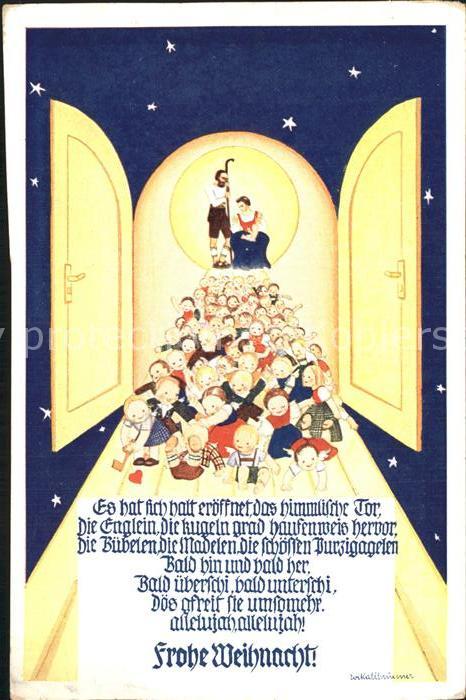 Weihnachten Künstlerkarte Evi Kallbrunner Himmlisch