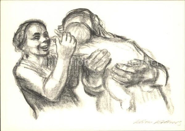 Kuenstlerkarte Käthe Kollwitz Familie