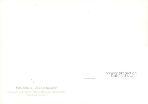 Kuenstlerkarte Käthe Kollwitz Wallfahrtskapelle – Bild 2