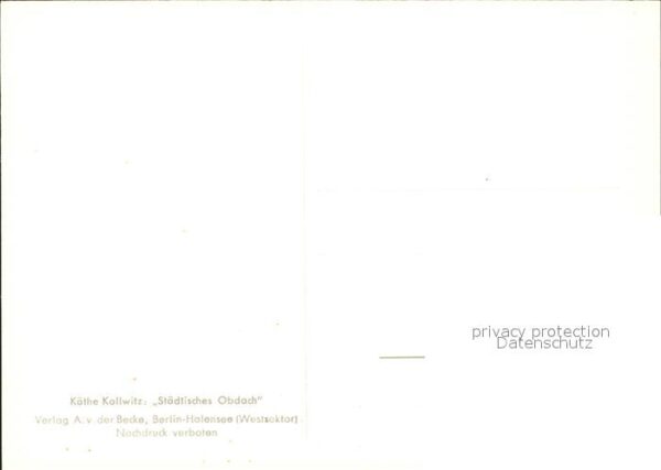 Kuenstlerkarte Käthe Kollwitz Städtisches Obdach – Bild 2