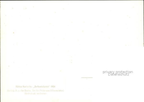 Kuenstlerkarte Käthe Kollwitz Selbstbildnis 1924 – Bild 2