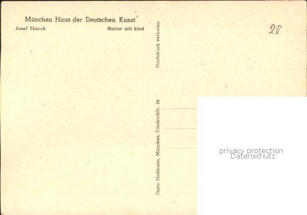 Verlag HDK Nr. Josef Thorak Mutter mit Kind – Bild 2