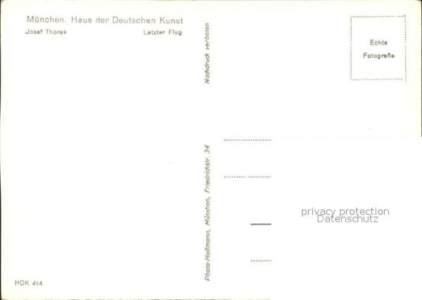 Verlag HDK Nr. 414 Josef Thorak Letzter Flug – Bild 2